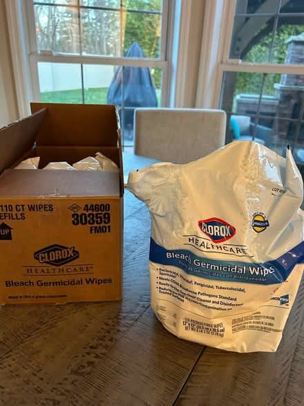 Photo of free 2 unopened bags Clorox wipes (Lambertville nj) #1