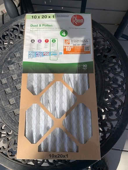 Photo of free Rheem Furnace filter (Downtown Howell) #1