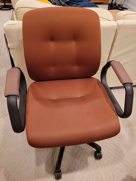 Photo of free Burgundy Desk Chair (Glenview) #1