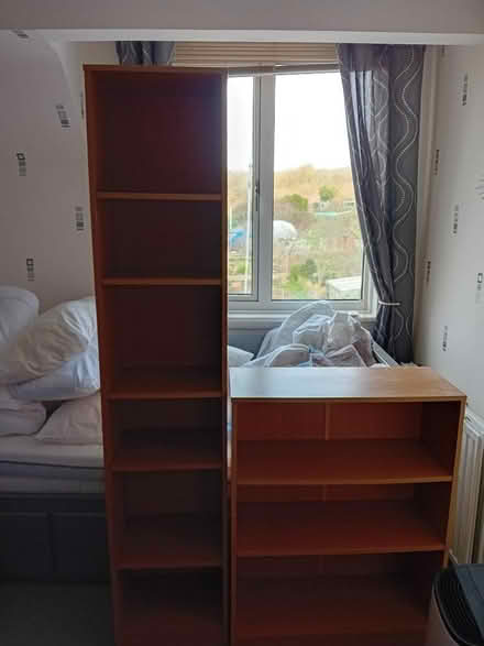 Photo of free Tall narrow book case and shorter bookcase (Mile Oak BN41) #1