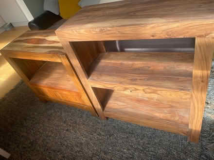 Photo of free Acacia wood bookshelves (OX16 Cherwell heights) #2