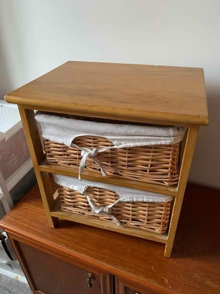Photo of free Wood and wicker bedside drawers (M20) #2