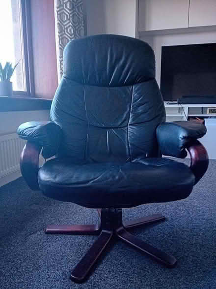 Photo of free Black swivel arm chair (Aberdeen AB12) #1