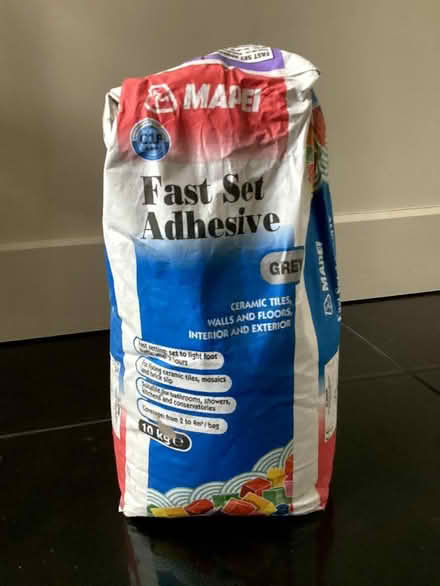 Photo of free Tile adhesive, grey. Almost full bag. (Rodborough GL5) #1