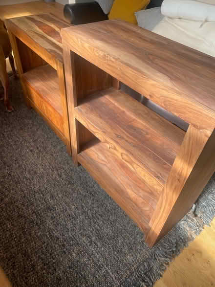 Photo of free Acacia wood bookshelves (OX16 Cherwell heights) #1