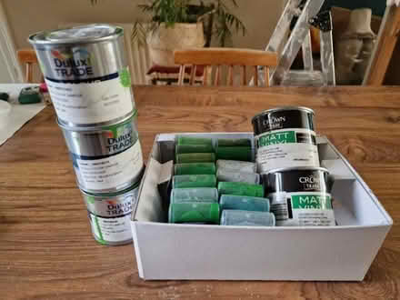 Photo of free Selection of paint testers - all various shades of green! (Ilford IG1) #1