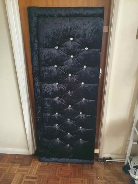 Photo of free King-size velvet headboard (Bexhill) #1