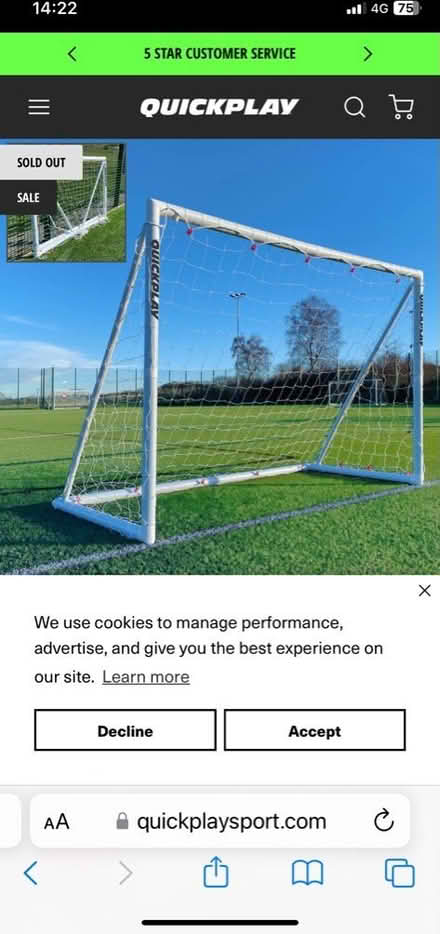 Photo of free 8x5foot football goal (East Grinstead) #1