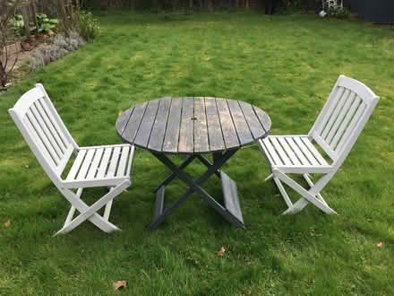 Photo of free Garden table and two chairs (Cranleigh GU6) #1