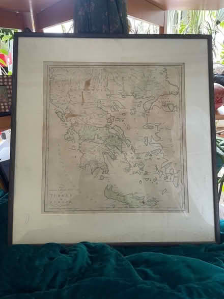 Photo of free Old map in glass frame (SE4) #1
