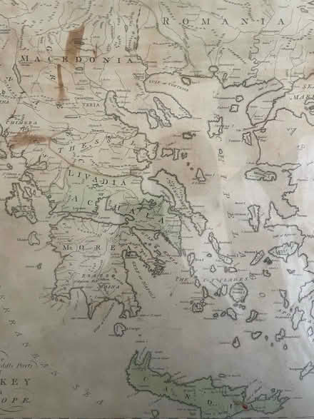 Photo of free Old map in glass frame (SE4) #2