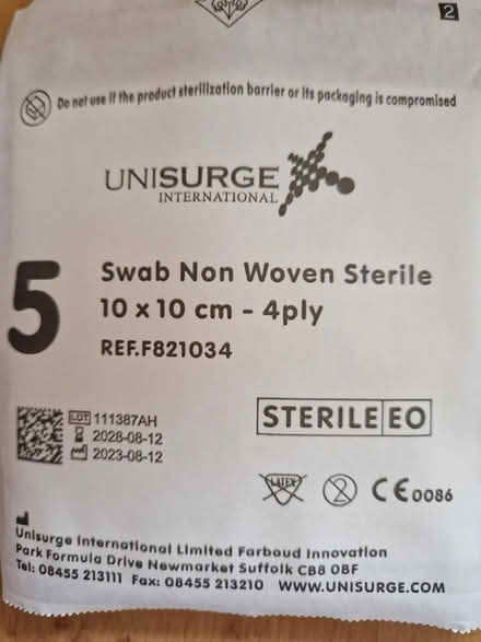 Photo of free Sterile swabs 10 x 10cm (Tewin AL6) #1