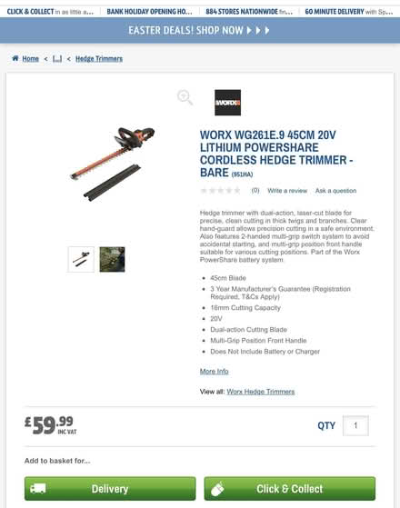 Photo of free Hedge trimmers battery operated (TA1) #1