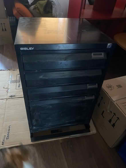 Photo of free Bisley black metal filing cabinet (Penycae, LL14) #2