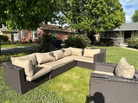 Photo of free Patio furniture set, 6 pc w/pillows (Southwest Concord) #1