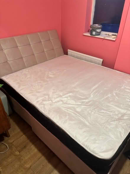 Photo of free New Double Bed + Mattress & Headboard (Belbroughton DY9) #1