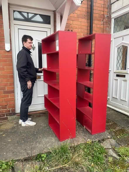 Photo of free Red interlocking corner shelves (Penycae, LL14) #1