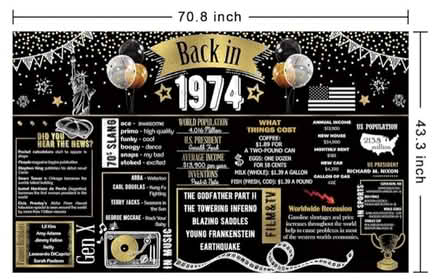 Photo of free 1974 (50th bday) banner (Tarzana 91356) #1