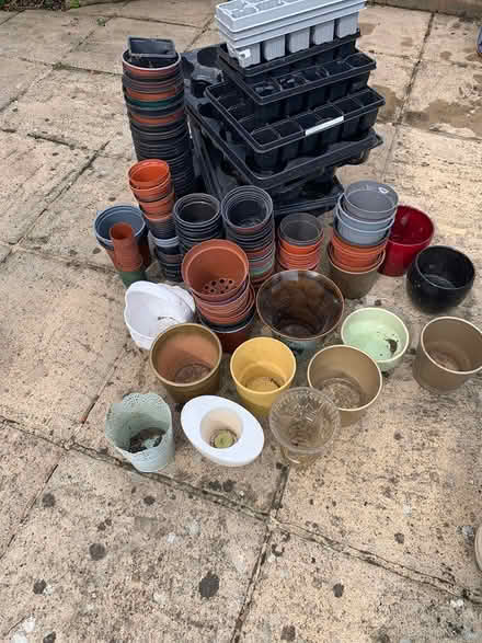 Photo of free Numerous plastic and pottery pots (West Farleigh, ME15) #1