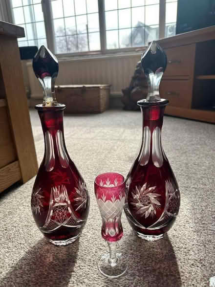 Photo of free Red glass decanters and glasses (Woodham Walter CM9) #2