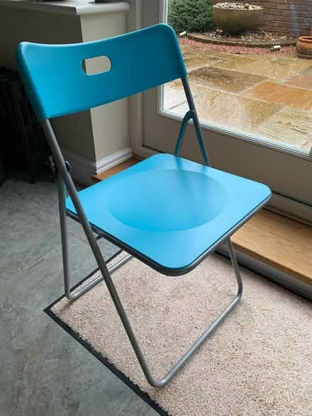 Photo of free IKEA blue folding chair (Ashtead KT21) #1