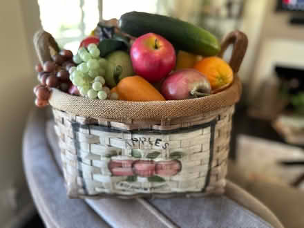 Photo of free Basket w/ (plastic) fruit & veggies (Southwest Concord) #1