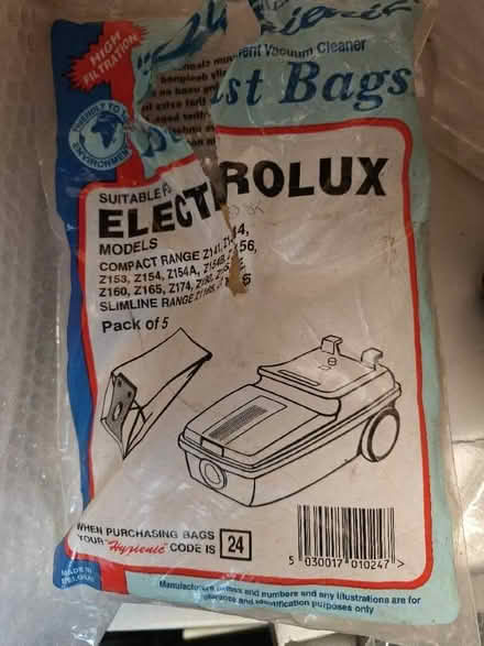 Photo of free Electrolux vacuum cleaner dust bags (Weeping Cross ST17) #1