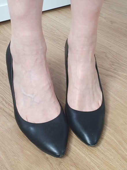 Photo of free Size 42/8UK low heel leather Geox brand black pumps (Buggs Bottom RG4) #2