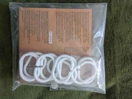 Photo of free B&Q white shower curtain rings (North Tonbridge, TN10) #1