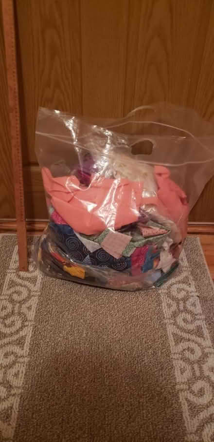 Photo of free Large bag of fabric scraps (83rd and Nall, Overland Park) #1