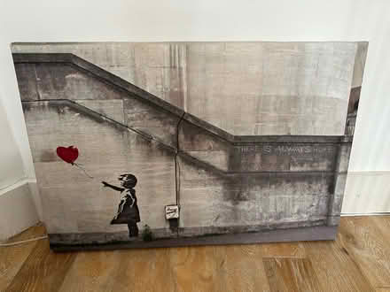 Photo of free Banksy framed canvas ‘hope’ (West Norwood) #1