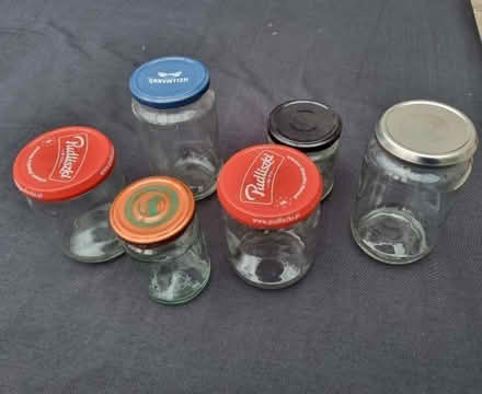 Photo of free 6 empty glass jars with lids (Ware SG12) #1