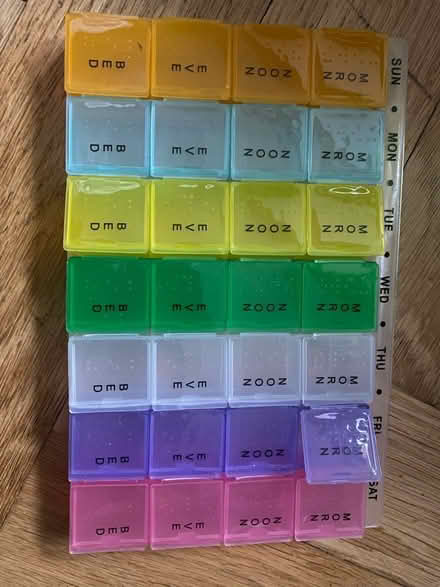 Photo of free Pill box. 7 days x 4 times a day (N14 Oakwood Park) #1