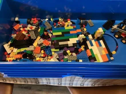 Photo of free Blue Lego storage tub with some lego (Hillmorton CV21) #1