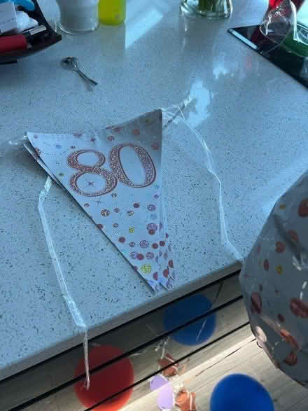 Photo of free 80th birthday balloon/bunting (BR2) #3
