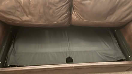 Photo of free Brown leather sofa bed (RM5) #4