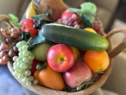 Photo of free Basket w/ (plastic) fruit & veggies (Southwest Concord) #2