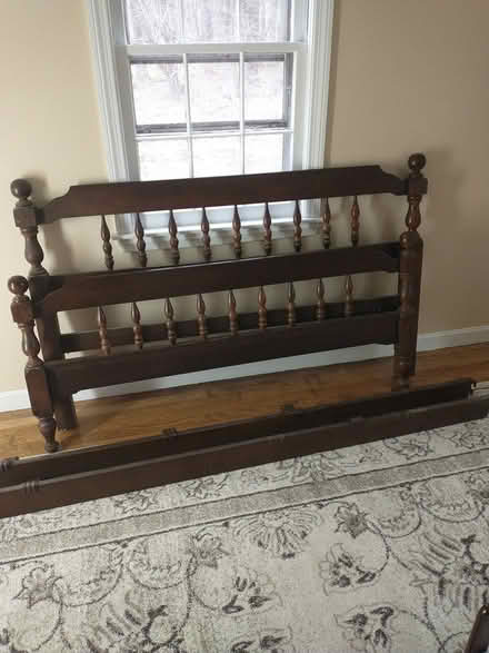 Photo of free Queen Wood Bed Frame (Chelmsford) #1