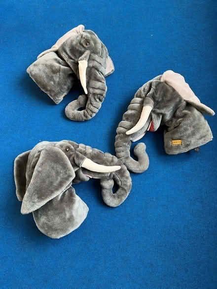 Photo of free Three Huge Elephant Hand Puppets (KT4) #1