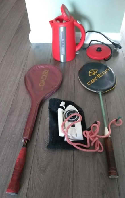 Photo of free Racquets, kettle, iron (Walkers Heath B38) #1