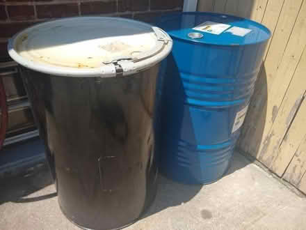 Photo of free two empty 55 gal steel drums (Morris Park) #1