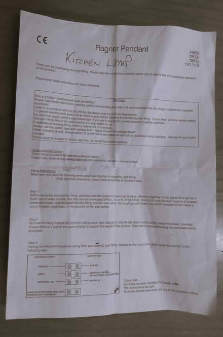 Photo of free Large pendant light fitting (West Bowling BD5) #2