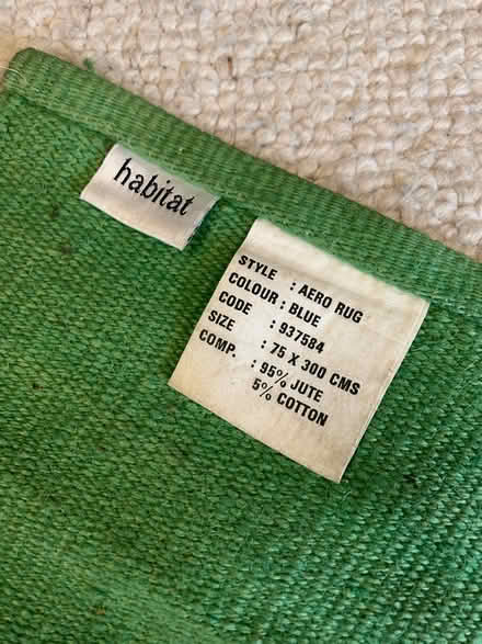 Photo of free Habitat “Aero” jute and cotton rug (Bexley) #3