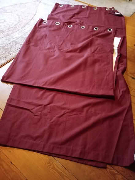 Photo of free Lined curtains and pole (Shipley BD18) #1