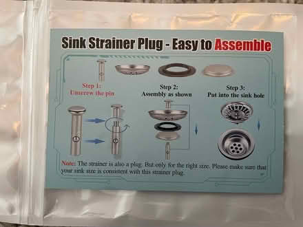 Photo of free Sink strainer plug (KT14) #4