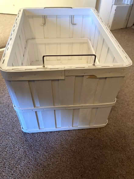 Photo of free 2 x white wooden crates from Ikea (Sciennes EH9) #1