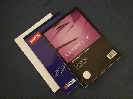Photo of free 3 x A4 Lined Pads/Refills (Merry Hill WD23) #1