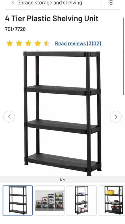 Photo of free Plastic shelving unit (East Oxford OX4 2) #2