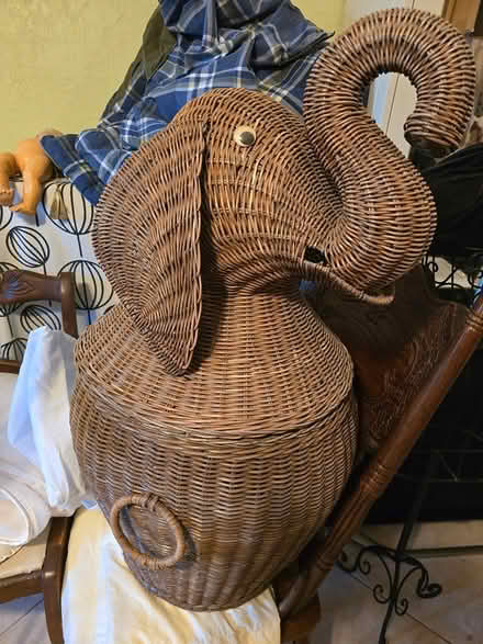 Photo of free Vintage Wicker Elephant basket (S Cypress Rd & E Atlantic Blvd) #1