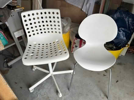 Photo of free 2 white chairs (Camelford PL32) #2